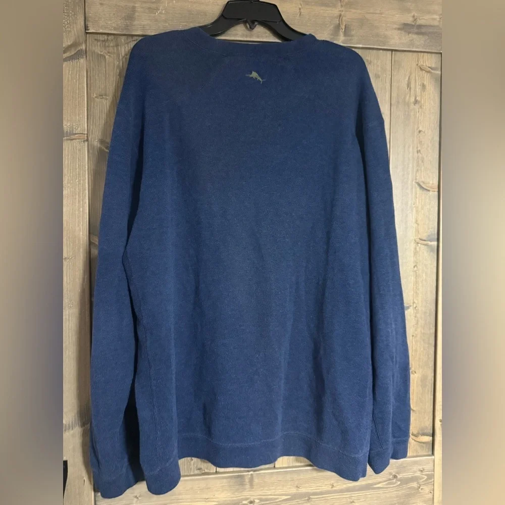 Tommy Bahama Reversible Long Sleeve Pullover 🐚 | Green & Navy Stitch | Fits XL